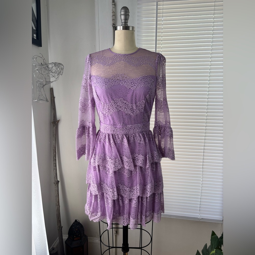 Olivia Ruffle Tier Lace Dress